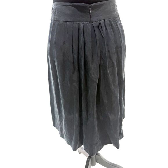 Elie Tahari black 100% silk aline knee length skirt - Picture 6 of 8